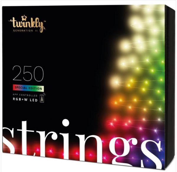 Twinkly Lichterkette Special Edition RGB Warmweiß, 20 m, 250 LEDs, schwarzes Kabel